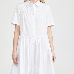 Staud Giulia white poplin dress size XS BNWT
